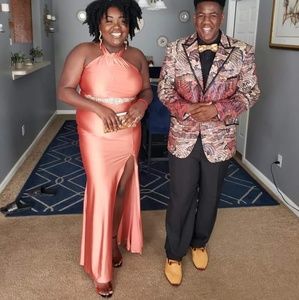 Fashion Nova Orange Formal Prom Dress ❤